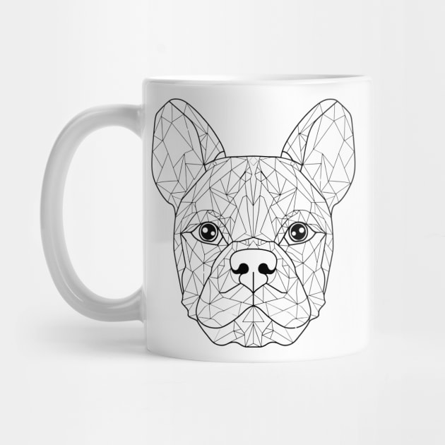 French Bulldog Essence: Geometric Line Art Interpretation by AmandaOlsenDesigns